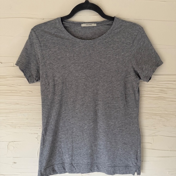 Adam Lippes | Size Small Classic Heather Grey Tee – 100% Prima Cotton - Picture 2 of 7